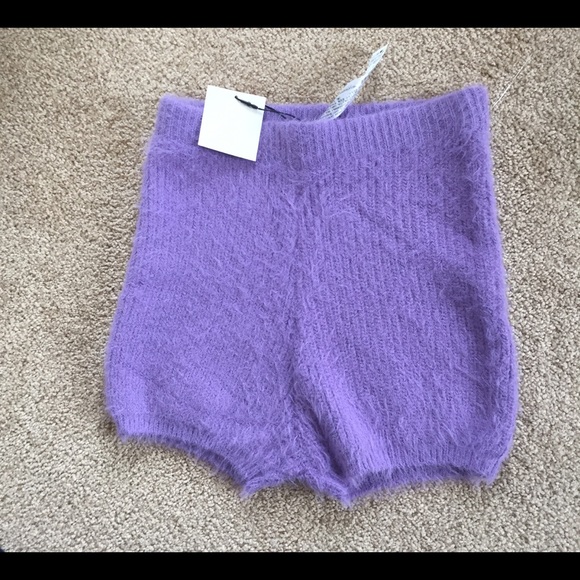 Zara Fuzzy High Waist Shorts - Picture 4 of 7